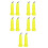10Pcs Yellow Nylon Hiking Stick Tips Non-Slip Walking Pole Replacement 5