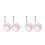 4Pcs Pink Baby Walker Replacement Wheels Plastic Rubber Silent Casters 9