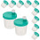 120Pcs Green Plastic Urine Sample Cups Screw Caps for Labs 2