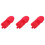 3Pcs Portable Red Polyester Youth Baseball and Softball Gloves 6