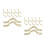 24Pcs Golden Metal Billiard Table Corner Brackets Net Pockets Kit 9