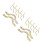 24Pcs Golden Metal Billiard Table Corner Brackets Net Pockets Kit 5