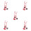 5Pcs Red Miniature Metal Model Cart Versatile Push Pull Display 6