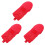 3Pcs Portable Red Polyester Youth Baseball and Softball Gloves 4