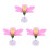 3Pcs Lightweight Plastic Peach Flower Models for Biology Learning 3