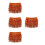 4Pcs Soft Polyester Orange Dance Waist Accessories with Sequins 6
