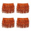 4Pcs Soft Polyester Orange Dance Waist Accessories with Sequins 4