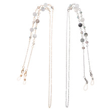 2Pcs Multi-Color Beaded Eyeglass Chain Necklace for Women Mask Holder