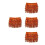 4Pcs Soft Polyester Orange Dance Waist Accessories with Sequins 8