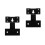 2Sets Space-Saving Black Iron Speaker Hooks Wall Mount Brackets 3