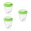 3Pcs Plastic Green Insect Viewer Portable Magnifier Jar 8