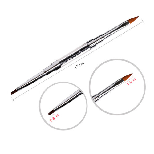 6Pcs Nail Art Brush Set Lightweight Double-Ended Manicure Tools 1