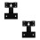 2Sets Space-Saving Black Iron Speaker Hooks Wall Mount Brackets 6