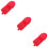 3Pcs Portable Red Polyester Youth Baseball and Softball Gloves 10
