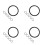 24Pcs Rubber Rings Non-Slip Sound Bowl Replacement Gaskets 4