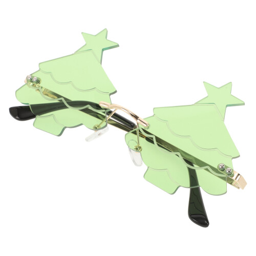 2St Creatieve Kerstboom Zonnebril St+metaal Feest Bril Decor 1