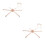 2Sets Natural Wood Crib Mobile Kit DIY Wind Chime Frame Khaki Decor 4