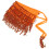 4Pcs Soft Polyester Orange Dance Waist Accessories with Sequins 2