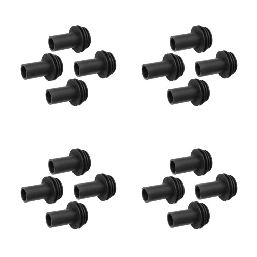 16Pcs Black Rv Rain Gutter Spouts Durable Weather Resistant Covers 2