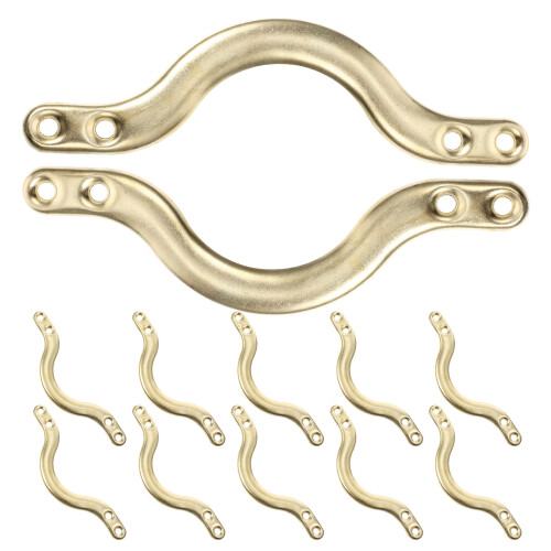 24Pcs Golden Metal Billiard Table Corner Brackets Net Pockets Kit 1