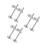 6Pcs Durable Silver Handrail Wall Mount Brackets Adjustable for Stairs 5