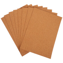 24Pcs Adhesive Brown Cork Sheets Easy Cut for DIY Crafts & Office Use