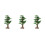 3Pcs Micro Landscape Green Tree Modeling Decor for DIY Garden Scenes 9
