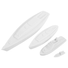 16Pcs Mini Plastic Sailboat Figurines White for Fairy Garden and DIY