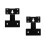 2Sets Space-Saving Black Iron Speaker Hooks Wall Mount Brackets 7