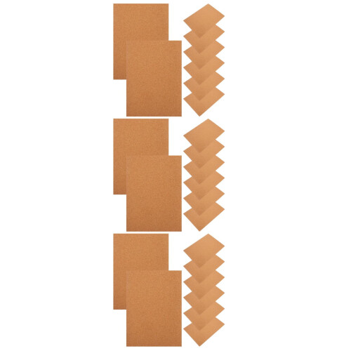 24Pcs Adhesive Brown Cork Sheets Easy Cut for DIY Crafts & Office Use 2