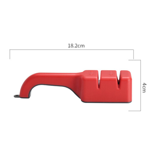 2Pcs Red Kitchen Sharpener Two-Stage Precision Sharpening Tool