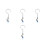 4Pcs Silver Support Clamps Adjustable Lab Ring Stand 10