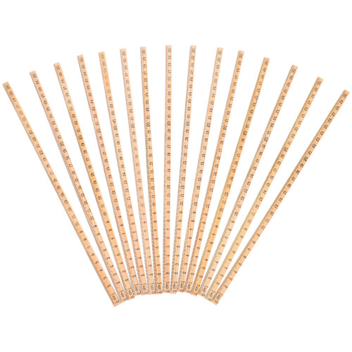 30Pcs Khaki Wood Scale Rulers Bulk for Drawing and Carpentry Projects 1