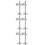 6Pcs Durable Silver Handrail Wall Mount Brackets Adjustable for Stairs 4