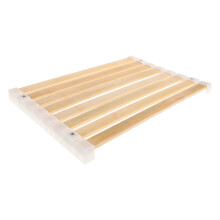 4Pcs Bamboo Floor Mats with Non-Slip Bottom for Spa Bathroom Use Beige