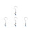 4Pcs Silver Support Clamps Adjustable Lab Ring Stand 8