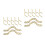 24Pcs Golden Metal Billiard Table Corner Brackets Net Pockets Kit 6