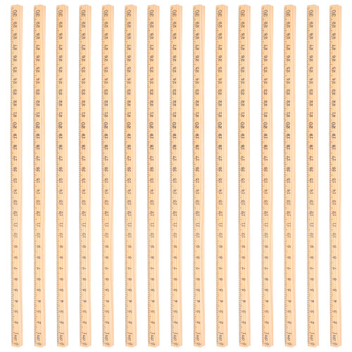 30Pcs Khaki Wood Scale Rulers Bulk for Drawing and Carpentry Projects 2