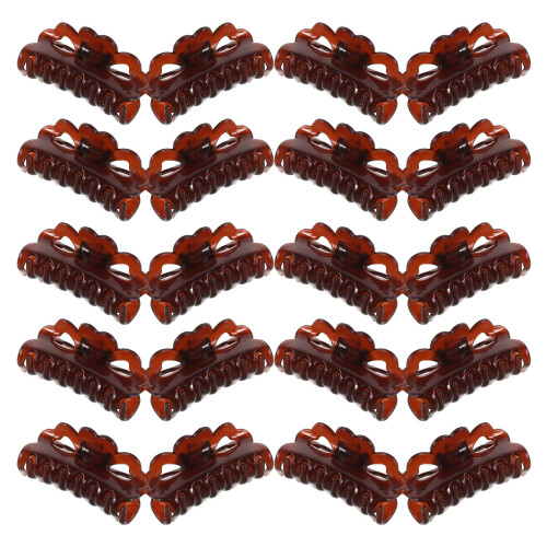 40Pcs Small Brown Claw Clips for Hair Extensions Versatile Use 2