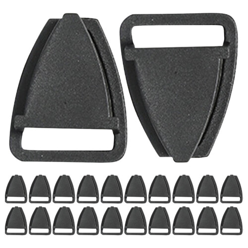 200Pcs Black Plastic Replacement Buckles for Safety Chin Straps