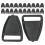 200Pcs Black Plastic Replacement Buckles for Safety Chin Straps 3