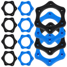 100Pcs Durable Silicone Mic Anti-Drop Rings Hexagonal Protector Sleeve