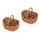2Pcs Vintage Style Willow Handwoven Storage Baskets Multipurpose Carry 5