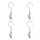 4Pcs Silver Support Clamps Adjustable Lab Ring Stand 4