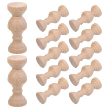60Pcs Handcrafted Wooden Decorative Staircase Columns DIY Home Khaki