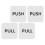 8Pairs Clear White Acrylic Push Pull Door Stickers for Office Entry 1