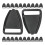 200Pcs Black Plastic Replacement Buckles for Safety Chin Straps 2