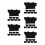 40Pcs Soft Black Doll Clothes Bear Shirt Compact Costume Set 8