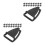 200Pcs Black Plastic Replacement Buckles for Safety Chin Straps 7