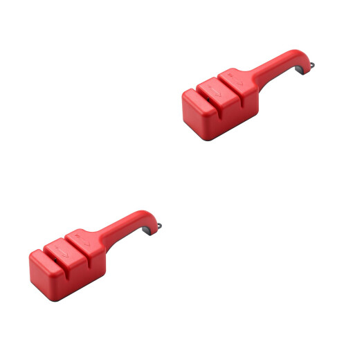 2Pcs Red Kitchen Sharpener Two-Stage Precision Sharpening Tool 2